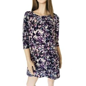 H&M Tunic Dress Pretty Versatile Pink Multi Abstract All Over Print Like New